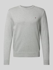 Sweter z dzianiny z wyhaftowanym logo model ‘PIMA’ od Tommy Hilfiger - 37