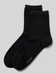 Socken mit Label-Print im 2er-Pack von CK Calvin Klein Schwarz - 18