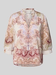 Regular Fit Bluse mit 3/4-Arm Modell 'Roselle Artist' von Neo Noir Pink - 3
