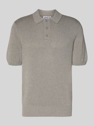 Regular Fit Poloshirt aus Baumwoll-Leinen-Mix von Jake*s Studio Men - 46