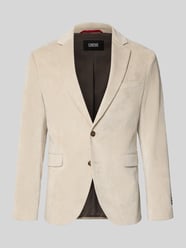 Slim fit 2-knoops colbert van corduroy model 'DATA' van CINQUE Beige - 43