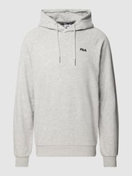 Hoodie met labelstitching, model 'BRAIVES' van FILA Grijs / zwart - 42