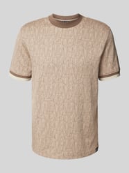 T-Shirt mit Label-Print Modell 'TRAIN' von EA7 Emporio Armani Beige - 9