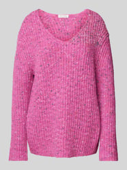 Strickpullover mit V-Ausschnitt von Christian Berg Woman Pink - 9