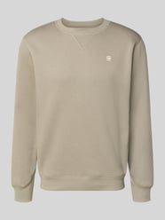 Sweatshirt mit Rundhalsausschnitt und Label-Stitching von G-Star RAW Beige - 4