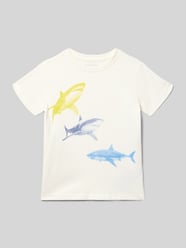 t-shirt z nadrukiem z motywem i okrągłym dekoltem od Blue Seven - 34
