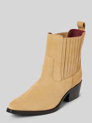 Lederstiefeletten mit Label-Applikation von Tommy Hilfiger Beige - 12