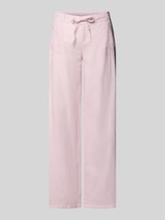 Mid waist broek van mix van katoen en linnen van Gina Tricot - 8