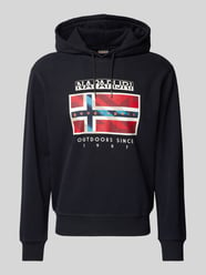 Hoodie mit Label-Print Modell 'BIG FLAG' von Napapijri Schwarz - 2