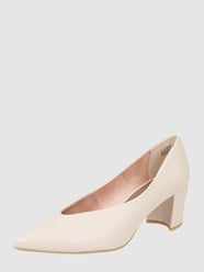 Pumps in leerlook van Marco Tozzi Roze - 7