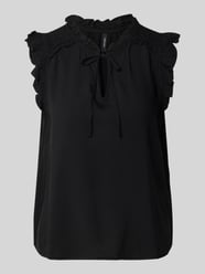 Top bluzkowy o kroju regular fit z czystej wiskozy model 'ALBA' od VERO MODA - 8
