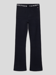Spodnie z prążkowaną fakturą od Tommy Hilfiger Teens Niebieski - 36