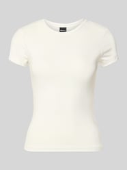 T-shirt z mieszanki wiskozy i elastanu z okrągłym dekoltem od Gina Tricot - 40