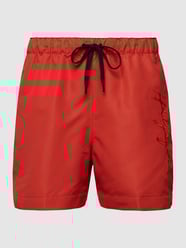 Regular Fit Badehose mit Brand-Schriftzug von Tommy Hilfiger Rot - 12