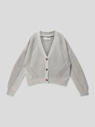 Cardigan mit Zopfmuster von Mango Grau - 12
