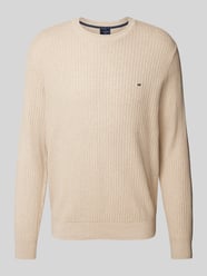 Strickpullover mit Logo-Stitching von Christian Berg Men Beige - 12