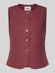 Kamizelka w kroju regular fit z mieszanki wiskozy i lnu model 'GOA' od ONLY Fuksjowy - 7