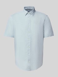 Koszula lniana o kroju slim fit z listwą guzikową od Jake*s - 24