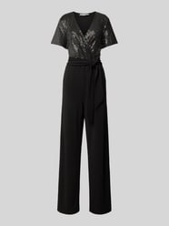 Jumpsuit mit Bindegürtel von Christian Berg Cocktail Schwarz - 9