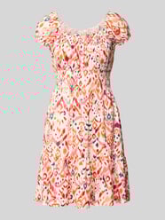 Minikleid aus Viskose mit Karree-Ausschnitt von Apricot Orange - 9