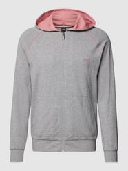 Sweatjacke mit Label-Stitching von BOSS Grau - 42