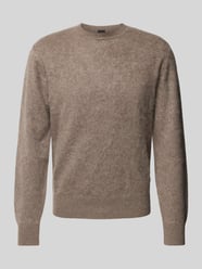 Strickpullover mit Rundhalsausschnitt Modell 'ESCRITO' von BOSS Beige - 9