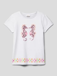 T-Shirt mit Paillettenbesatz von s.Oliver RED LABEL Weiß - 30