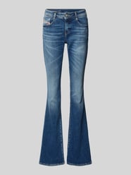 flared fit skinny jeans van katoenmix van Diesel - 45