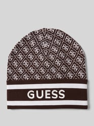 Gebreide muts met labelstitching, model 'SEVYN' van Guess - 37