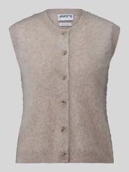 Kamizelka w kroju regular fit z czystego kaszmiru od Jake*s Casual - 37