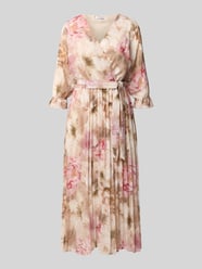 Midi-jurk met bloemenprint model 'Matilda' van ZABAIONE Beige - 7