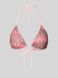 Bikini-Oberteil mit Allover-Muster von PIECES Pink - 1