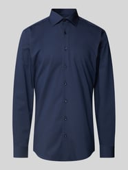 Slim Fit Business-Hemd mit Kentkragen von Eterna Blau - 39