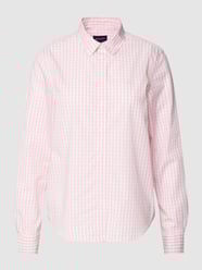 Bluzka koszulowa ze wzorem w kratę model ‘Gingham’ od Gant Różowy - 30