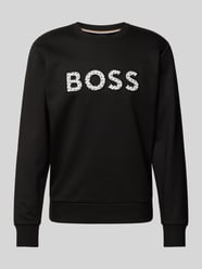Sweatshirt mit Label-Stitching Modell 'Soleri' von BOSS Schwarz - 36