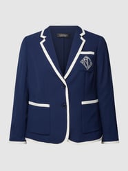 Żakiet PLUS SIZE z paskami w kontrastowym kolorze model ‘FERRELL’ od Lauren Ralph Lauren Curve Niebieski - 45
