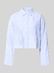 Korte overhemdblouse van katoenmix model 'Leo' van YAS - 8