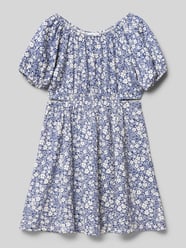 Kleid mit Cut Outs von Mango Blau - 34