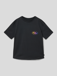 T-shirt met labelprint van Quiksilver Grijs / zwart - 40