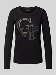 Longsleeve mit Strasssteinbesatz von Guess Schwarz - 8