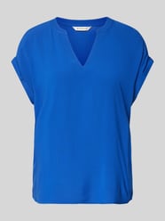  Bluse mit V-Ausschnitt von Tom Tailor Blau - 40