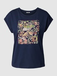T-Shirt mit floralem Print von Esprit Blau - 35