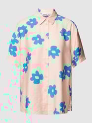 Blouse van viscosemix met all-over motief van JAKE*S STUDIO WOMAN Roze - 31