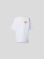 T-Shirt mit Label-Print von VETEMENTS Weiß - 1