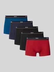 Majtki i obcisłe bokserki z mieszanki bawełny w 5-paku model 'Essential' od BOSS - 11