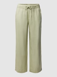PLUS SIZE linnen broek met elastische band, model 'Melon' van Samoon Groen - 15