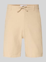 Slim Fit Bermudas aus Baumwoll-Leinen-Mix Modell 'BRODY' von Selected Homme Beige - 25