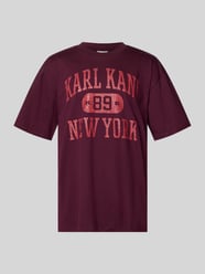 Oversized Fit T-Shirt mit Logo-Print Modell 'Heritage' von Karl Kani Bordeaux - 25