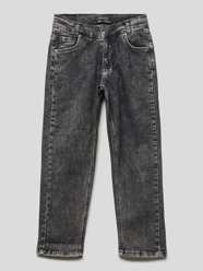 Jeans mit Label-Patch von Blue Effect Grau / Schwarz - 19