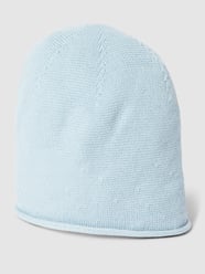 Czapka beanie z fakturowanym wzorem od Loevenich Niebieski - 44
